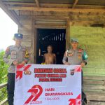 Jelang Puncak Hari Bhayangkara ke-79, Polsek Manuhing Tebar Kebahagiaan untuk Warga Tumbang Talaken