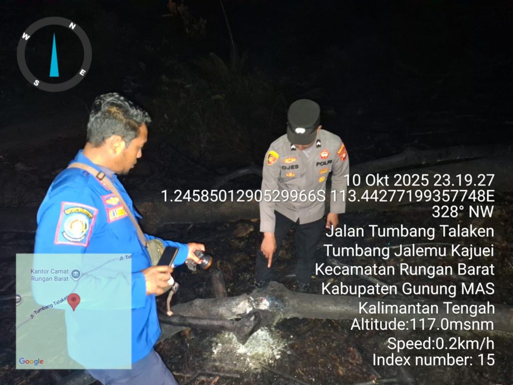 Cegah Karhutla, Polres Gumas Dan Jajaran Gerak Cepat Cek Titik Panas di Rungan Barat