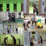 Polres Gunung Mas Gelar Kerja Bakti Bersihkan Masjid Agung Darun Najah